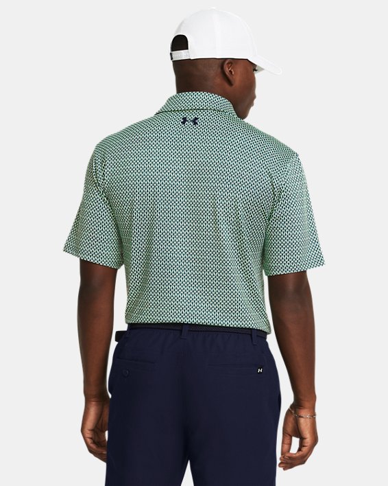 เสื้อโปโล UA Playoff 3.0 Printed สำหรับผู้ชาย in Green image number 1